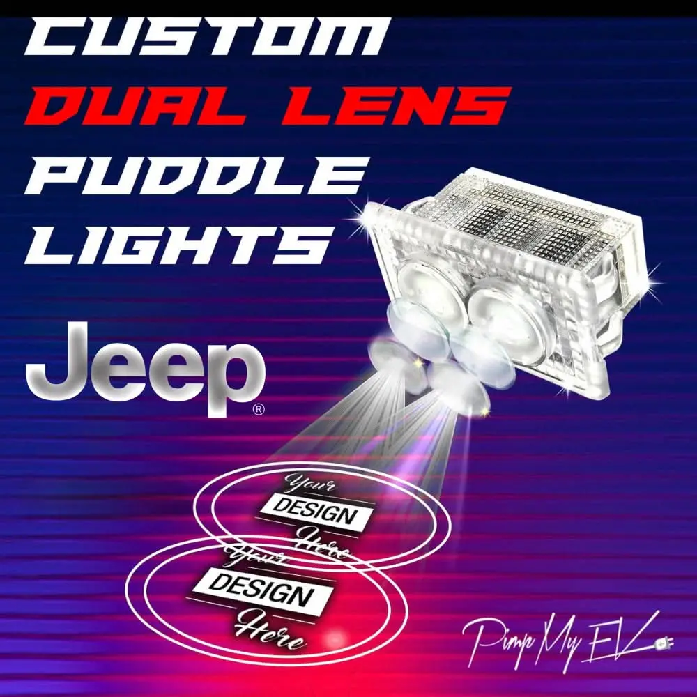 Custom Dual Lens Led Courtesy Door Projector Puddle Lights For Jeep 1