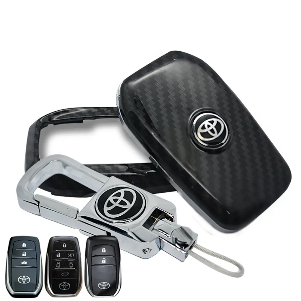 Toyota Carbon Fiber Keycase Hard Plastic Key Fob 1