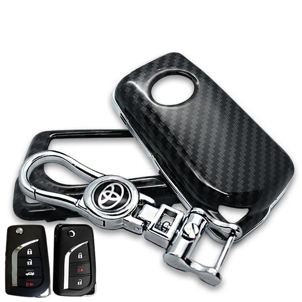 Toyota Carbon Fiber Keycase Hard Plastic Key Fob Case 1