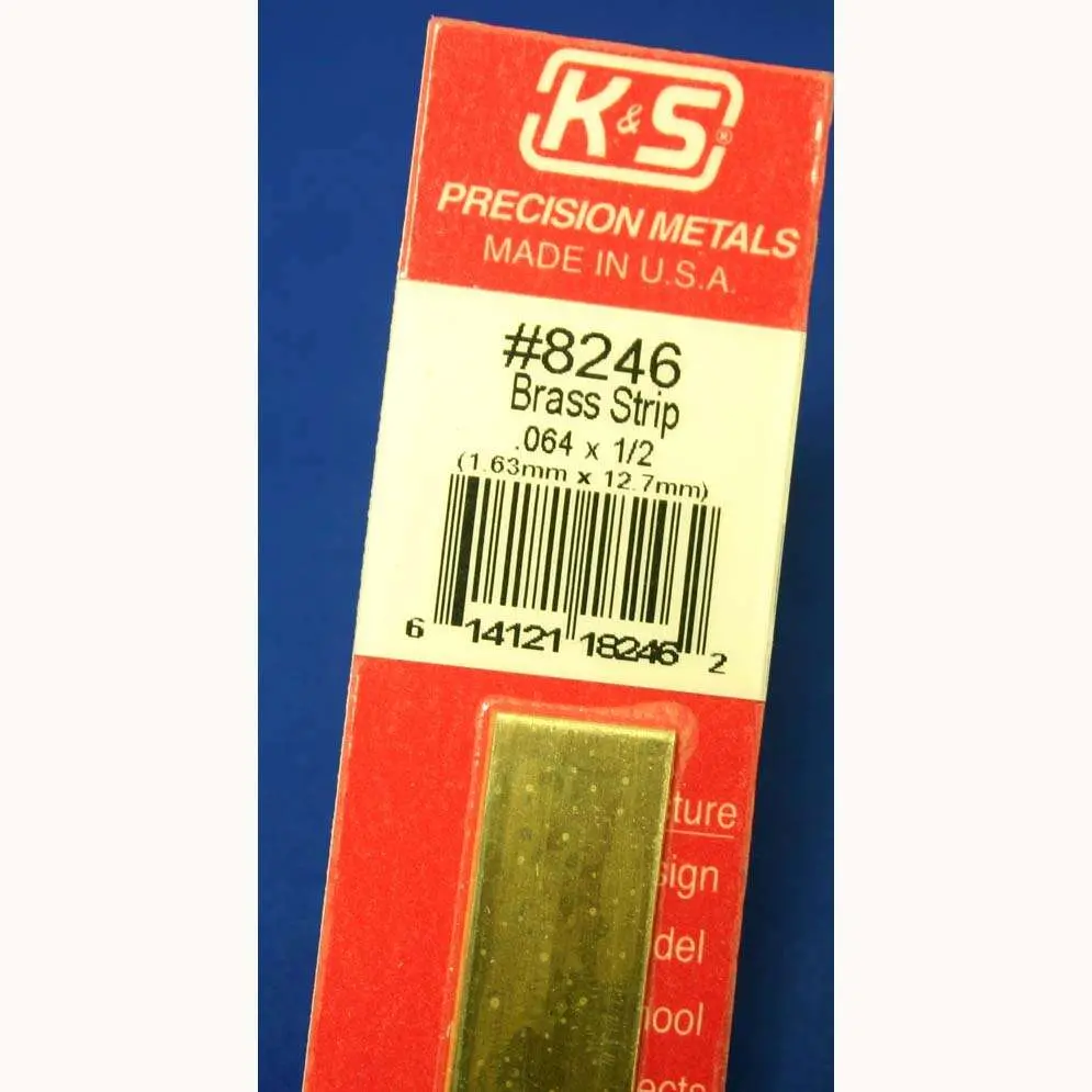 K&S Brass Strip .064 X 1/2 X12 1