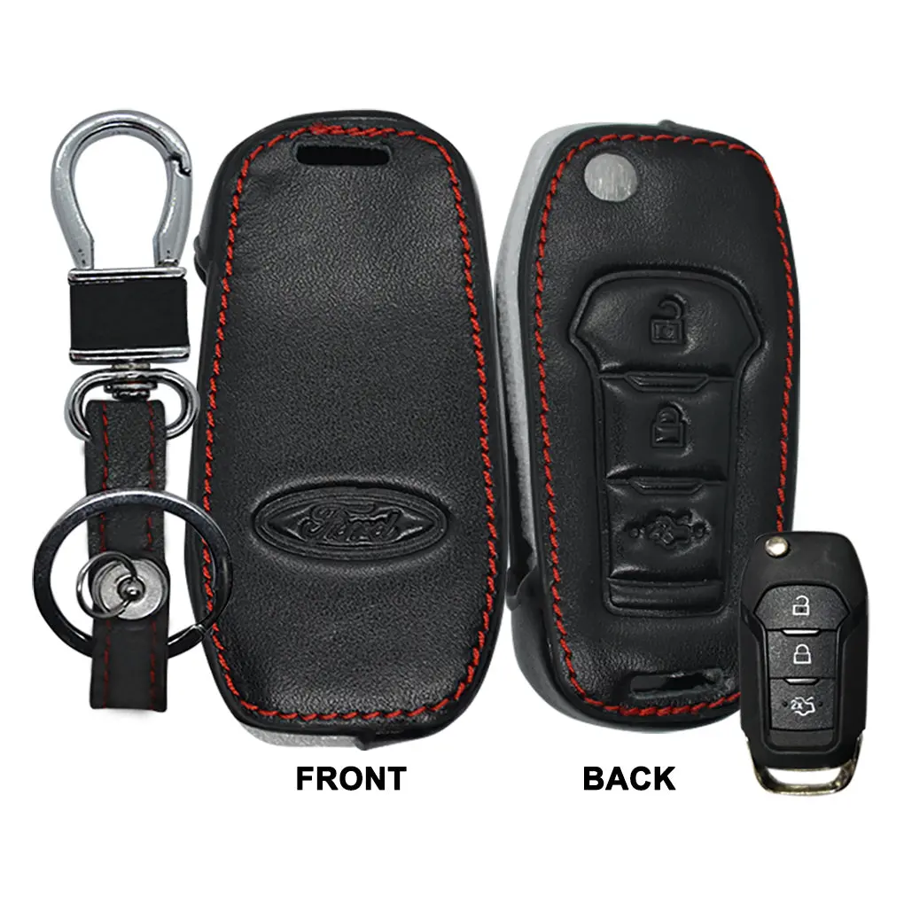 Ford Leather Car Key Remote Holder (High Quality) 1