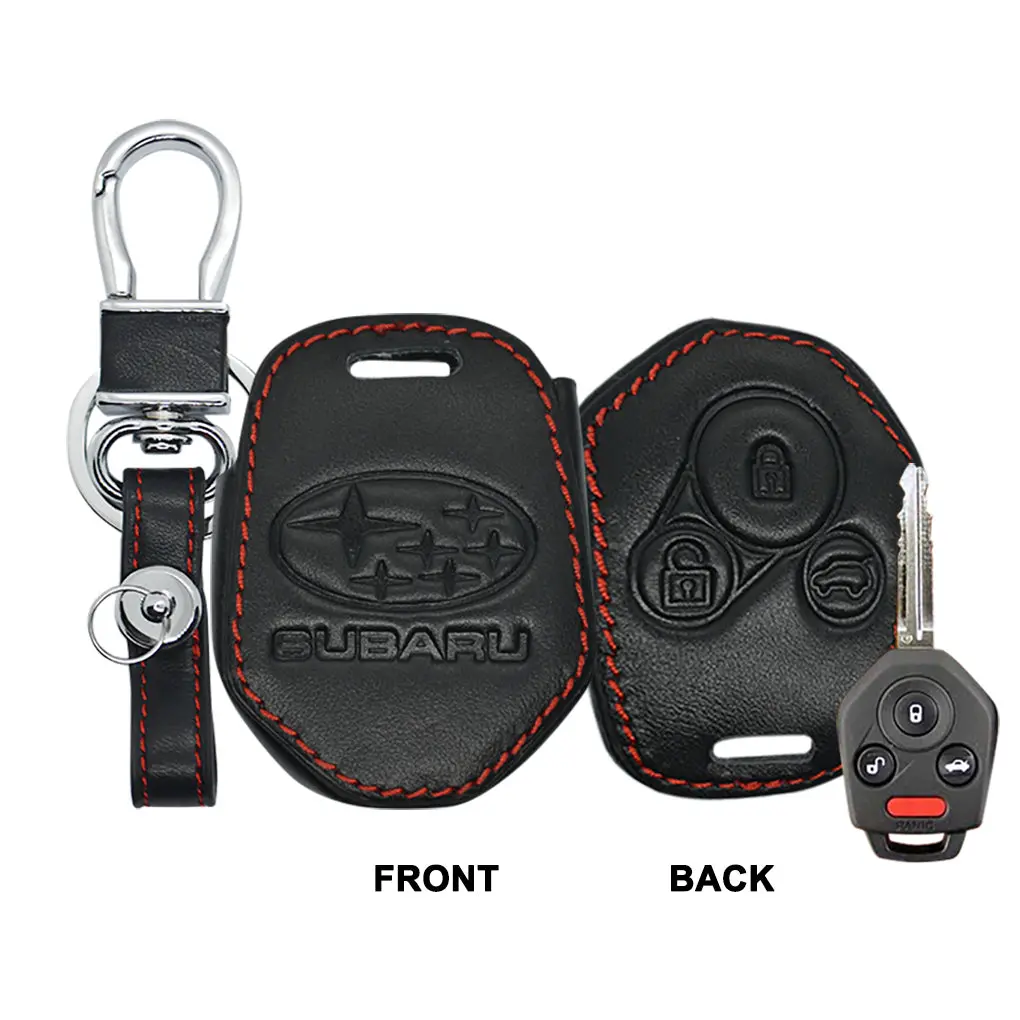 Subaru Leather Car Key Remote Holder (High Quality) 1