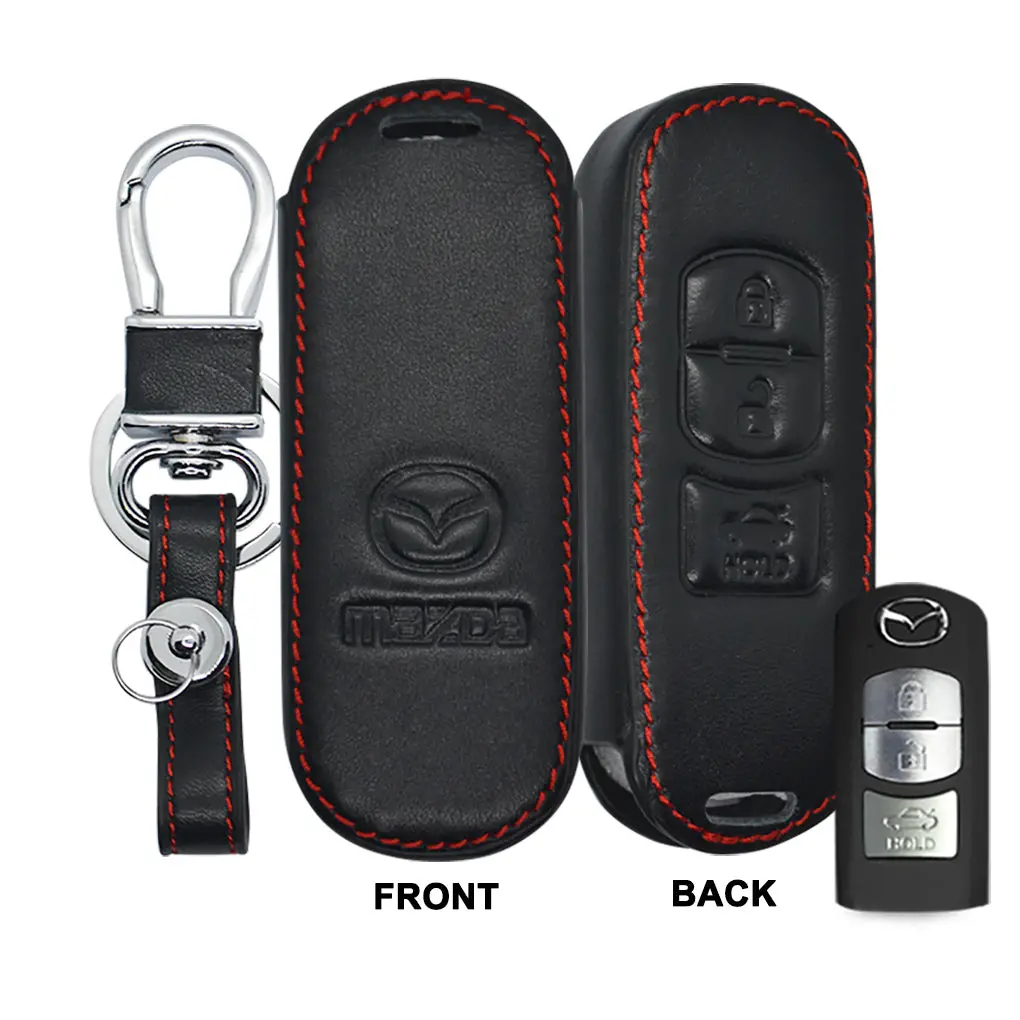 Mazda Leather Car Key Remote Holder (High Quality) 1