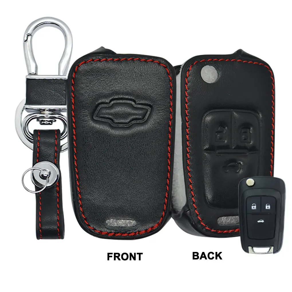 Chevrolet Leather Car Key Remote Holder  (High Quality) 1