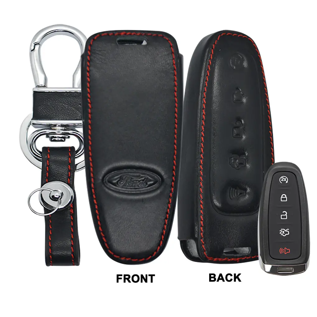 Ford Leather Car Key Remote Holder  (High Quality) 1