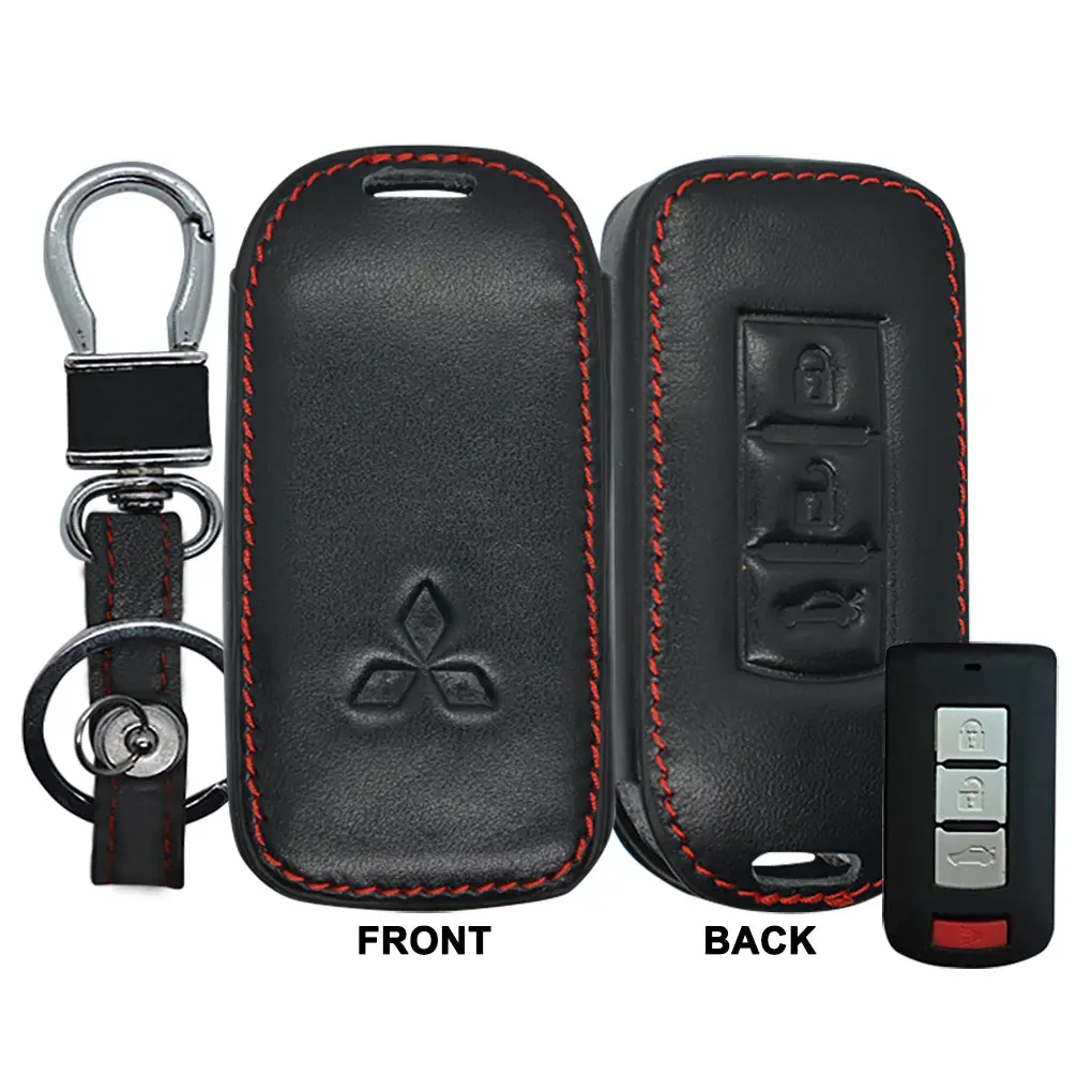 Mitsubish Leather Car Key Remote Holder  (High Quality) 1