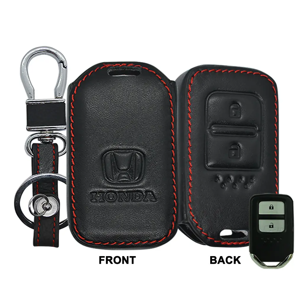 Honda Leather Car Key Remote Holder (High Quality) 1