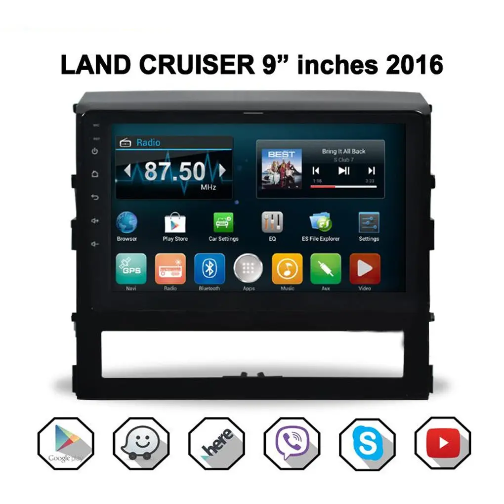 Toyota Land Cruiser 2016 Car Android Stereo Head Unit 9  Inches [Stereo And Frame] 1
