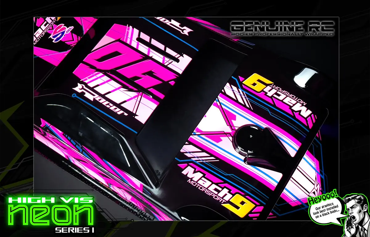 'Neon Series I' -Magenta Pink- Pre-Wrapped & Assembled Genuine Jconcepts L8 Night 10" Lexan Body #Jco0396 1