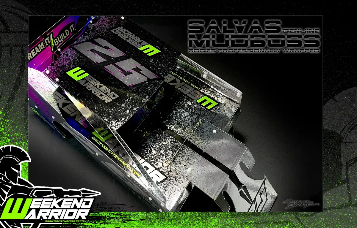 'Weekend Warrior' -Purple Haze- Pre-Wrapped & Assembled Genuine Salvas Mudboss Lexan Body For Short Course Traxxas Slash Racing 1