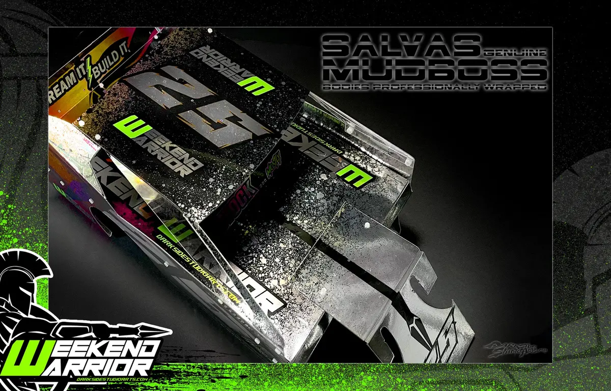 'Weekend Warrior' -Tropical Sun- Pre-Wrapped & Assembled Genuine Salvas Mudboss Lexan Body For Short Course Traxxas Slash Racing 1