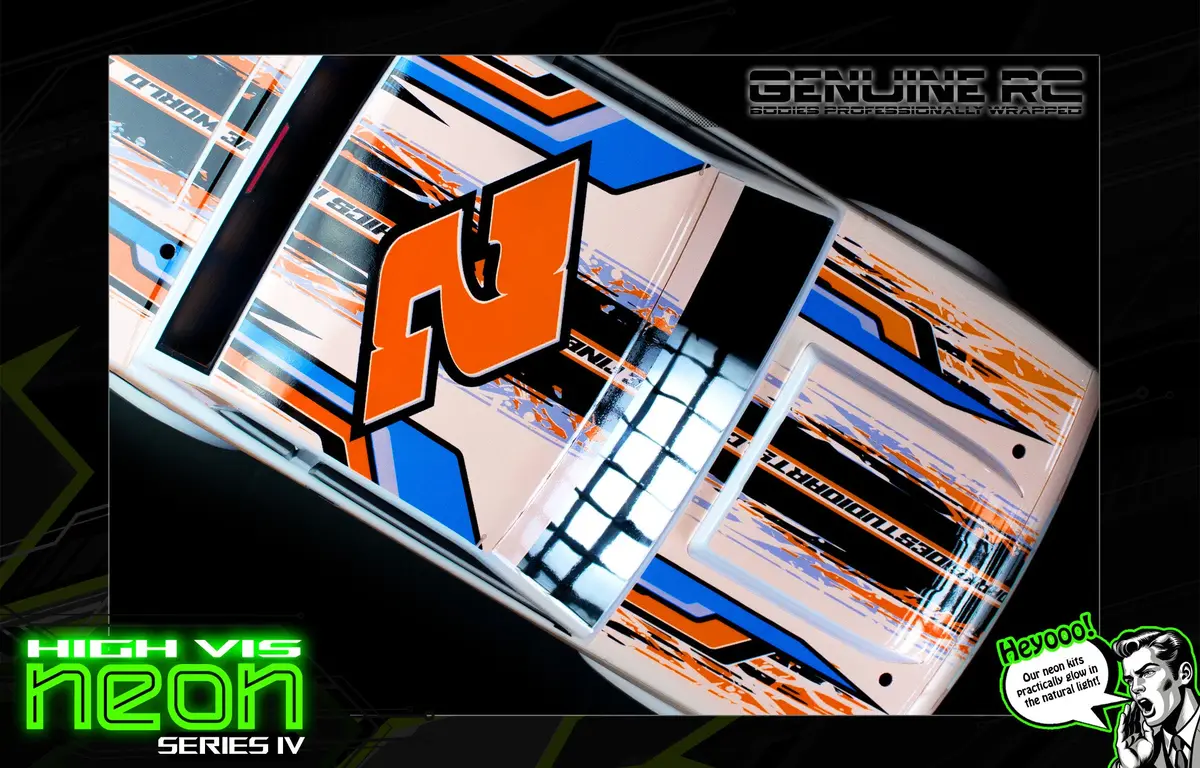 'Neon Series Iv' -Orange- Fluorescent Pre-Wrapped Genuine Associated Sr10 Sr10m Body Asc71192 1