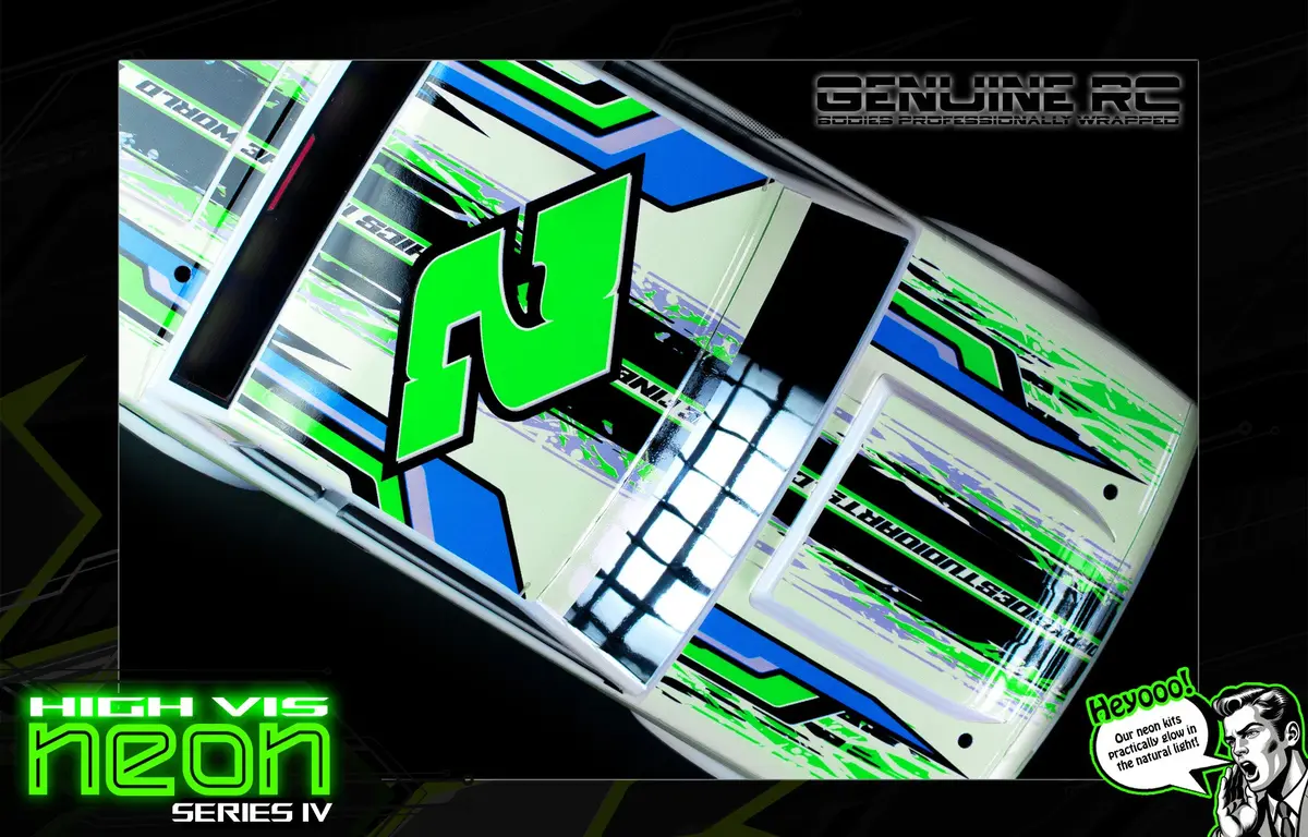 'Neon Series Iv' -Green- Fluorescent Pre-Wrapped Genuine Associated Sr10 Sr10m Body Asc71192 1