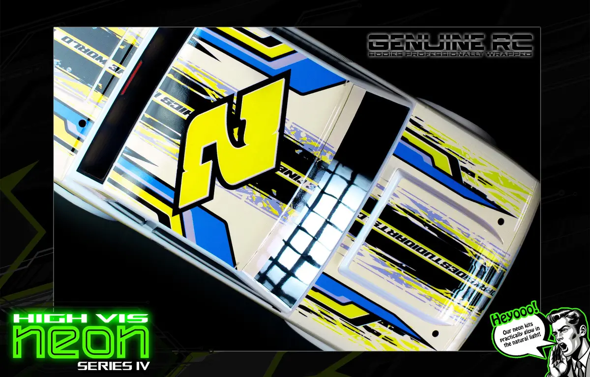 'Neon Series Iv' -Yellow- Fluorescent Pre-Wrapped Genuine Associated Sr10 Sr10m Body Asc71192 1