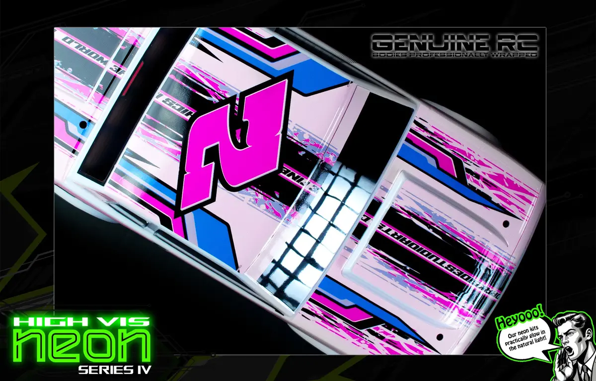 'Neon Series Iv' -Magenta Pink- Fluorescent Pre-Wrapped Genuine Associated Sr10 Sr10m Body Asc71192 1