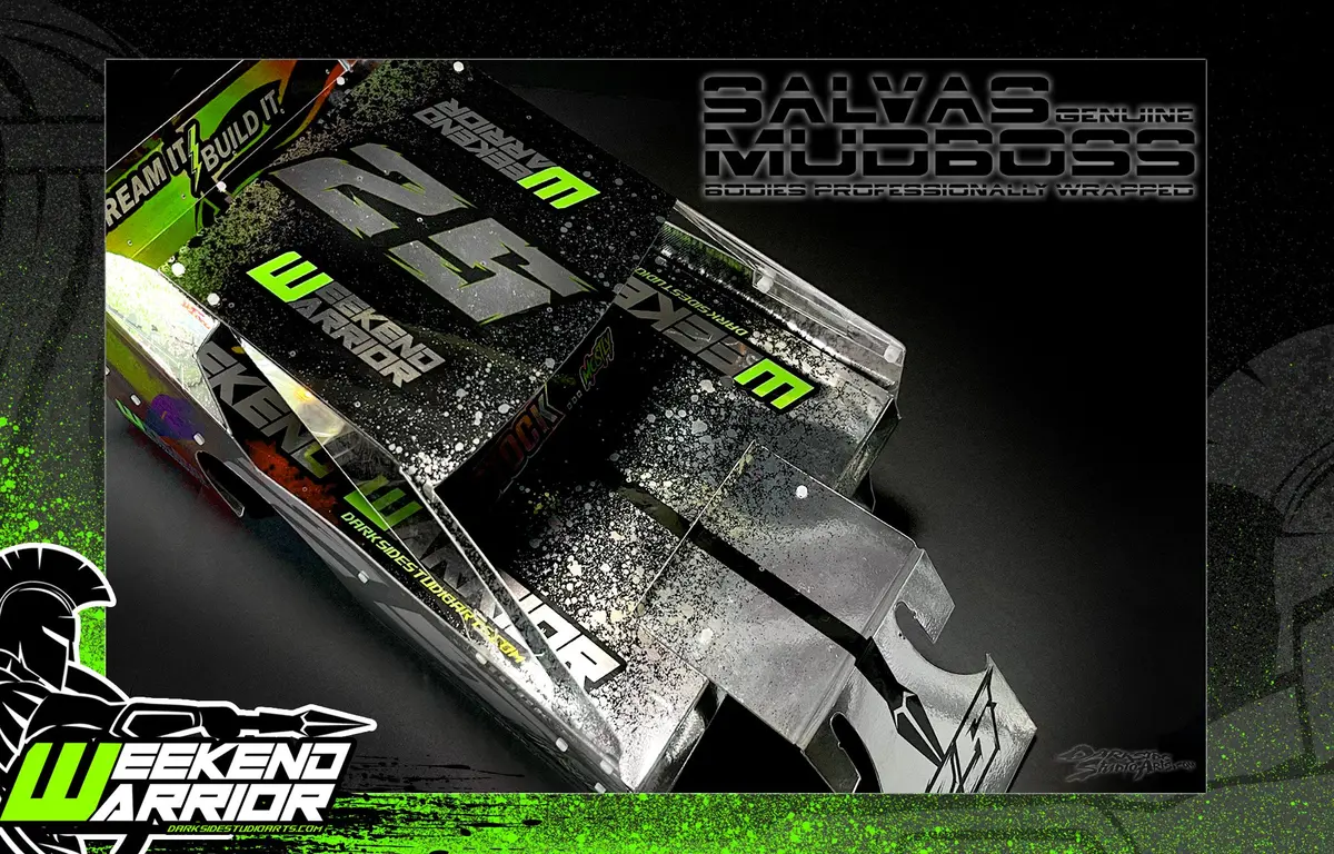 'Weekend Warrior' -Paradise Tide- Pre-Wrapped & Assembled Genuine Salvas Mudboss Lexan Body For Short Course Traxxas Slash Racing 1