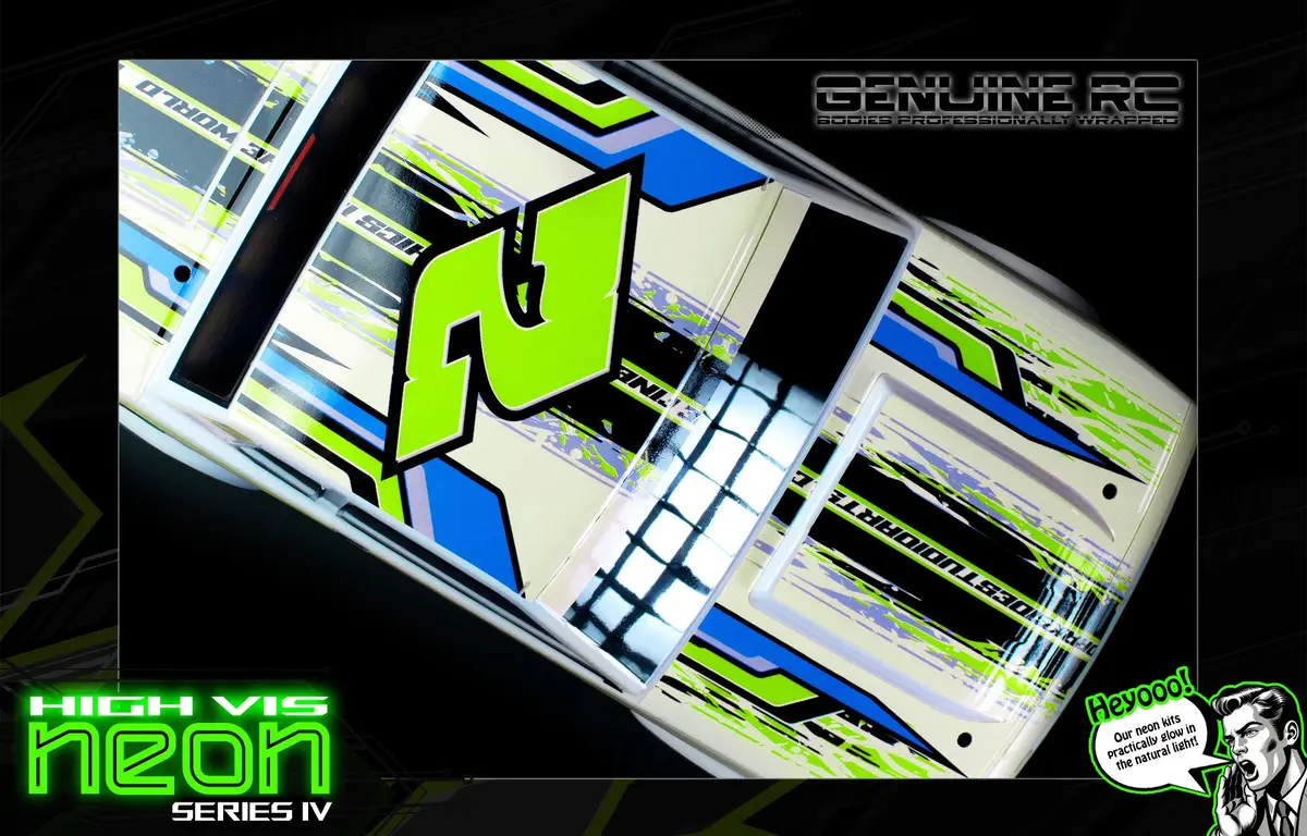 'Neon Series Iv' -Acid Green- Fluorescent Pre-Wrapped Genuine Associated Sr10 Sr10m Body Asc71192 1
