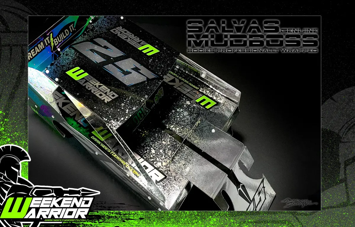 'Weekend Warrior' -Ocean Wave- Pre-Wrapped & Assembled Genuine Salvas Mudboss Lexan Body For Short Course Traxxas Slash Racing 1