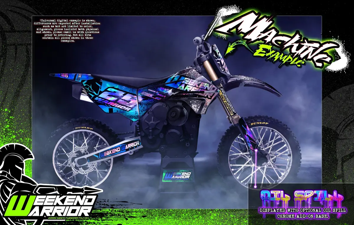 'Weekend Warrior' Customizeable Hop Up Skin Decals Wrap Graphics Fits Losi Promoto-Supermoto Mx 1