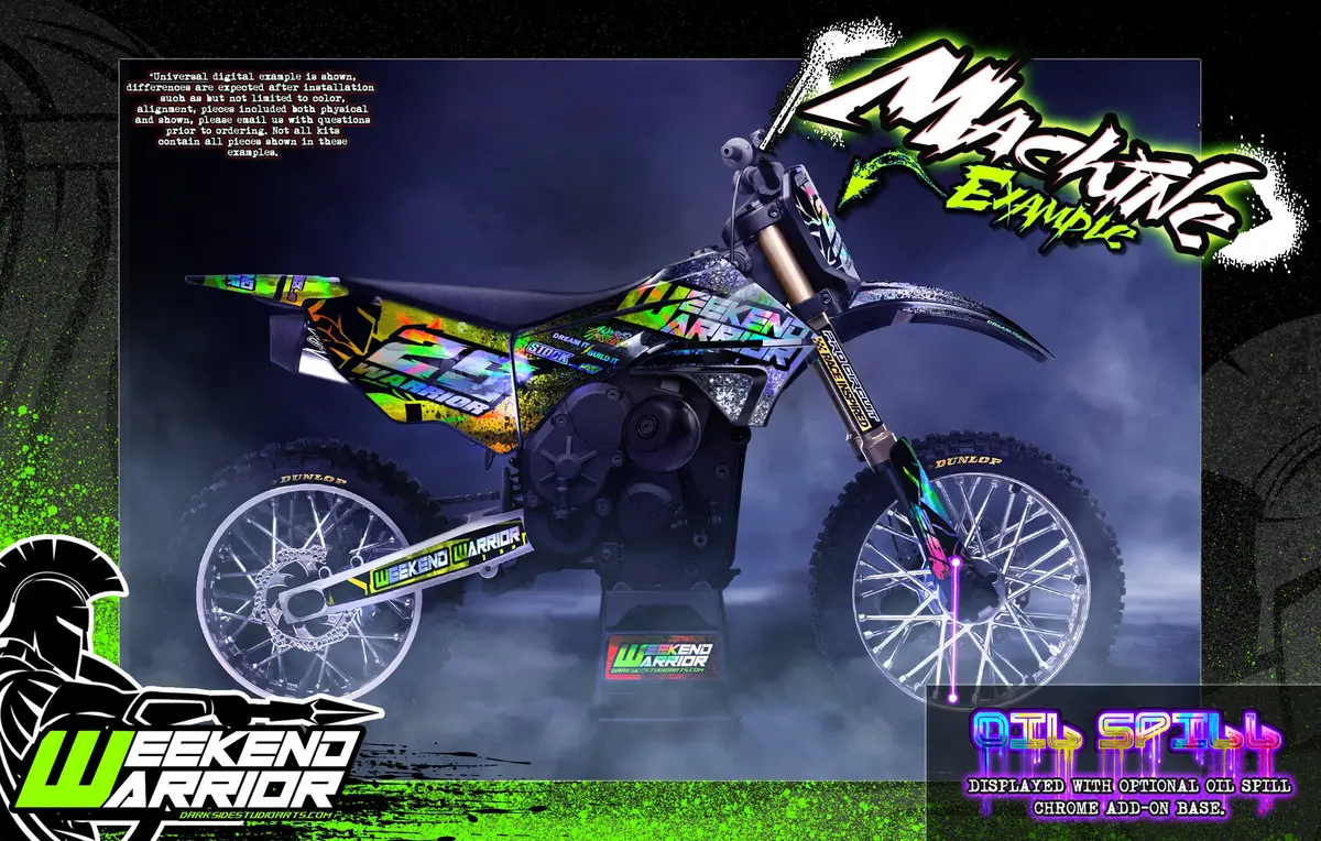 'Weekend Warrior' Themed Hop Up Skin Vinyl Wrap Graphics Fits Losi Promoto-Supermoto Mx Aftermarket Hop-Up Parts 1