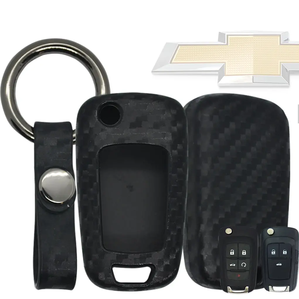 Chevrolet Carbon Fiber Soft Silicone Key Fob Case 1