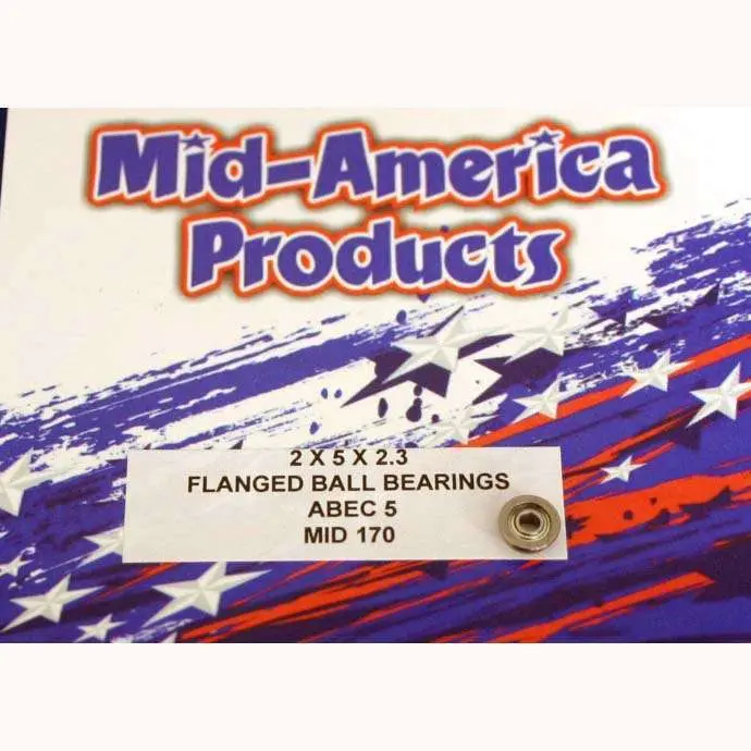 Mid-America 2 X 5 X 2.3 Flanged Can Ball Bearing 1