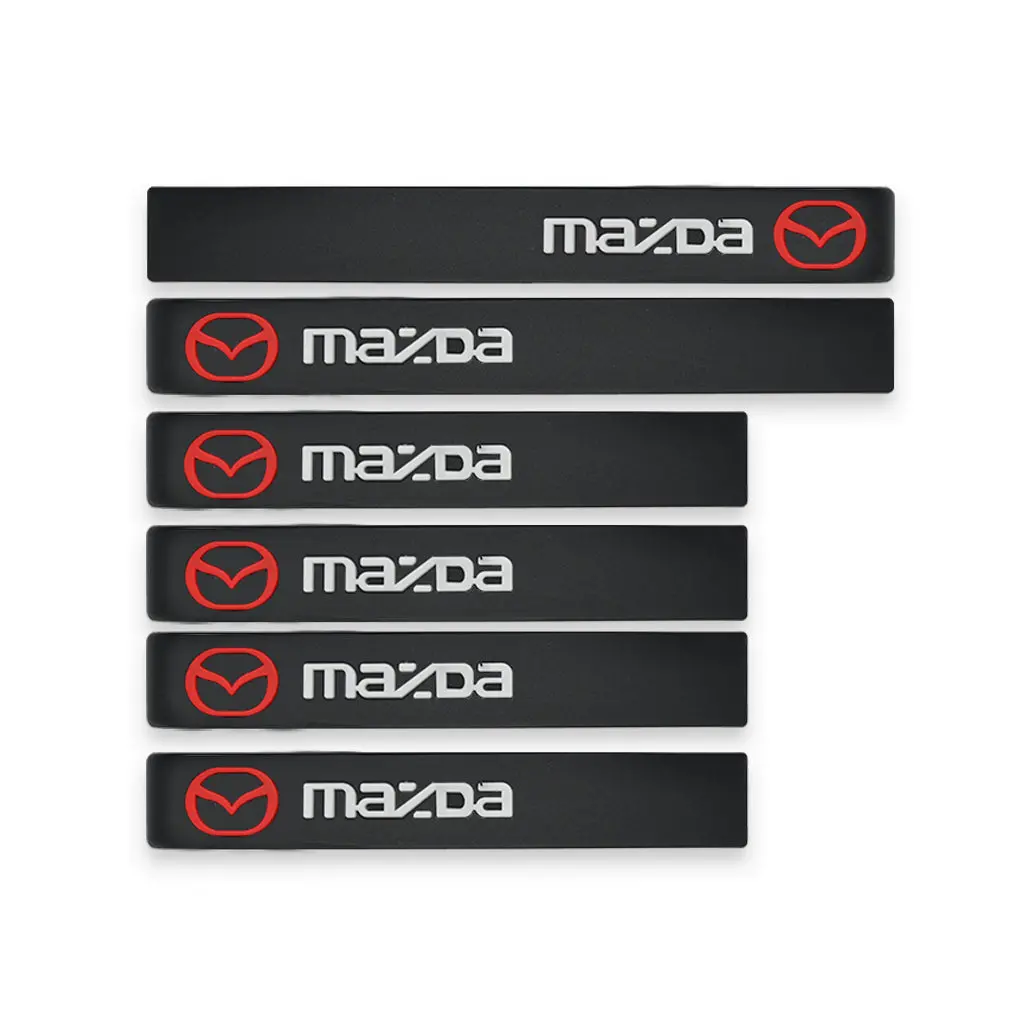 6Pcs Mazda Car Sticker Door Guard And Side Mirror Protector 1