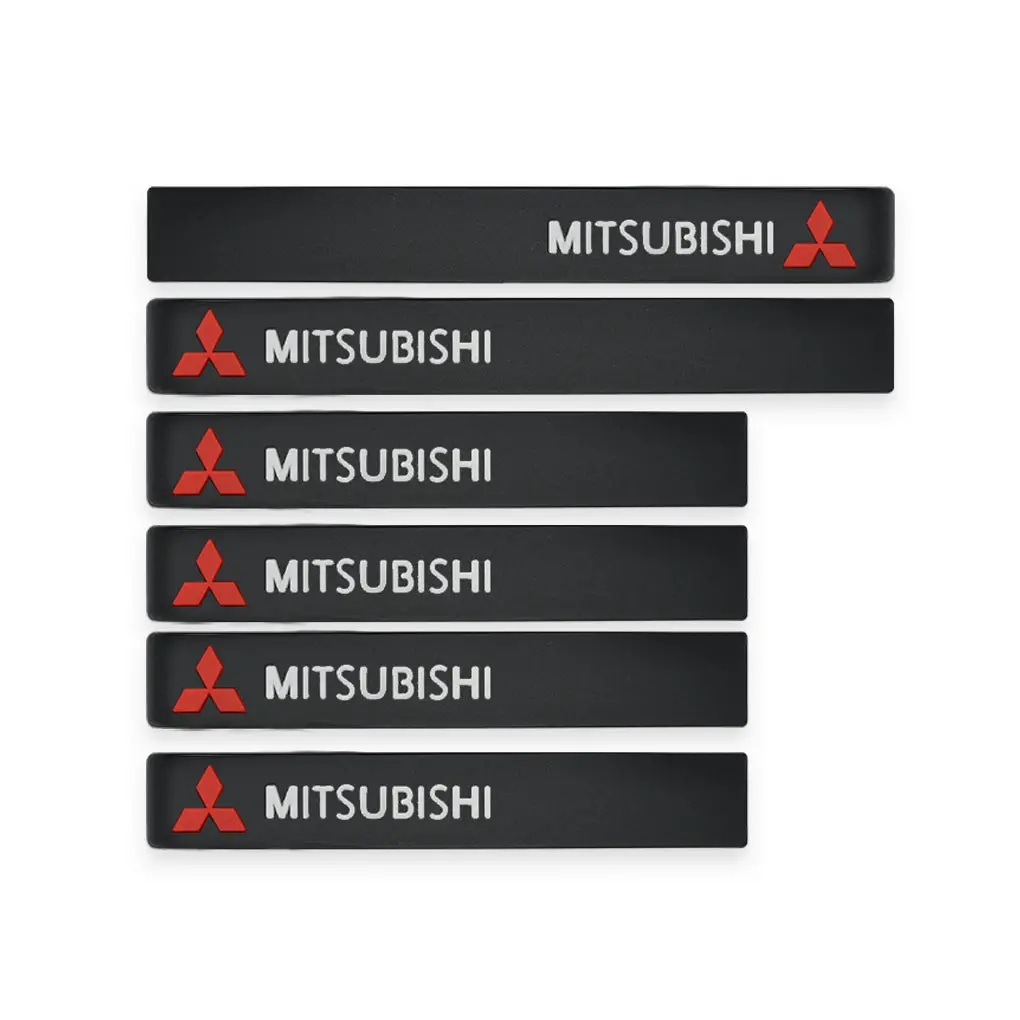 6Pcs Mitsubishi Car Sticker Door Guard And Side Mirror Protector 1