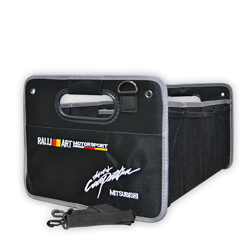 Mitsubishi Ralliart Collapsible Portable Multi-Function Large Trunk Organizer 1