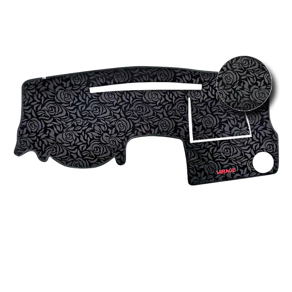 Dashboard Cover For Mitsubishi Mirage (Leatherette/Felt/Abstract Floral Material) 3