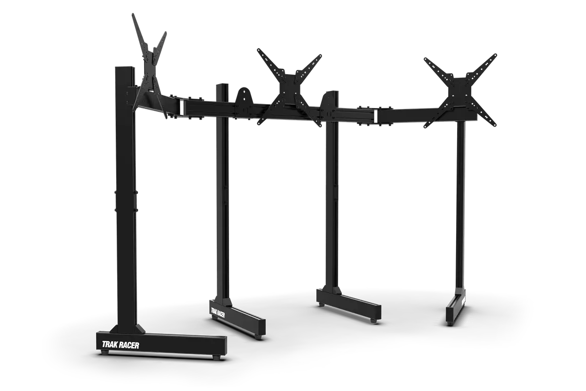 Freestanding Triple (3) Monitor Stand With Extra Leg Supports 2