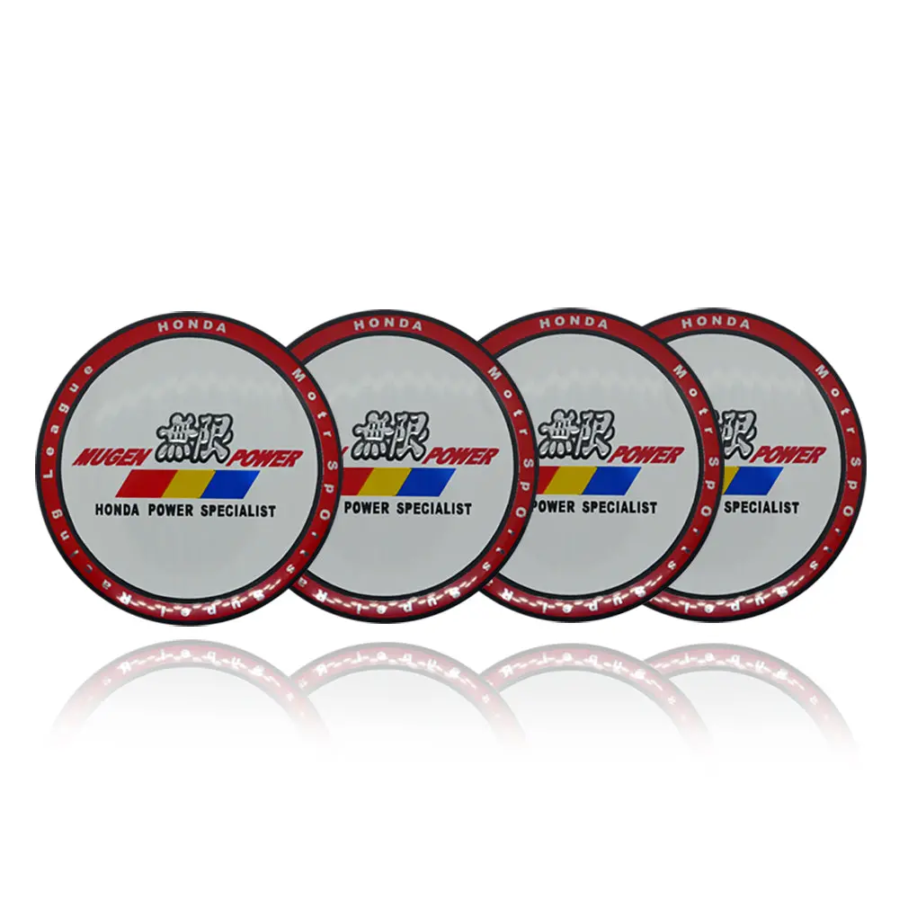 Mugen Power Car Center Wheel Cap Badge Aluminum Metal Sticker 3