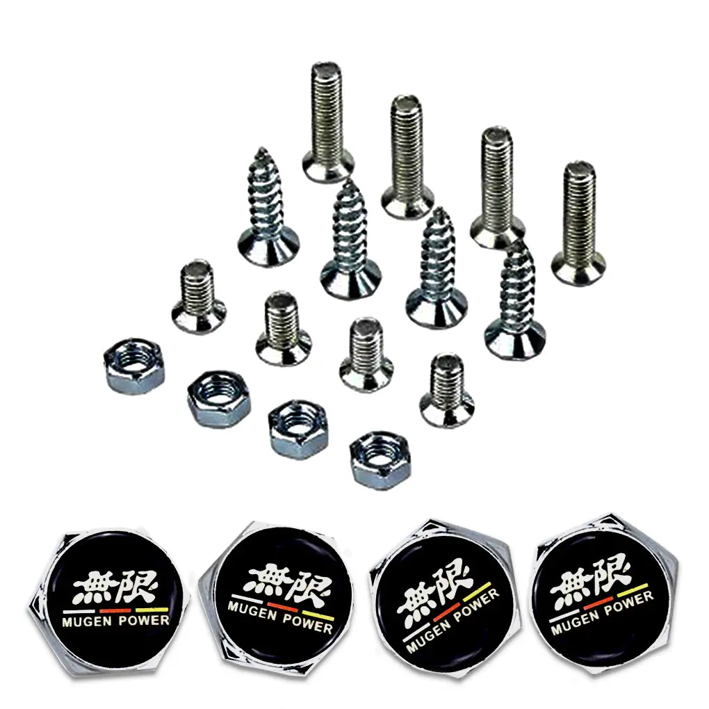 Mugen Power Car License Plate Frame Screws 1