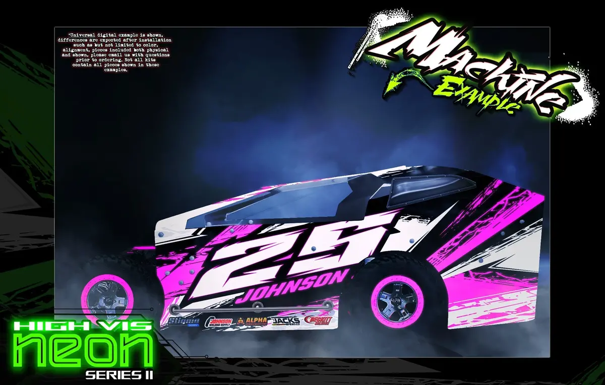 'Neon Series Ii' High Vis Neon Customizable Decal Skin Kit Fits Excelerate Mudboss Body #Xce-0500 Graphics 1
