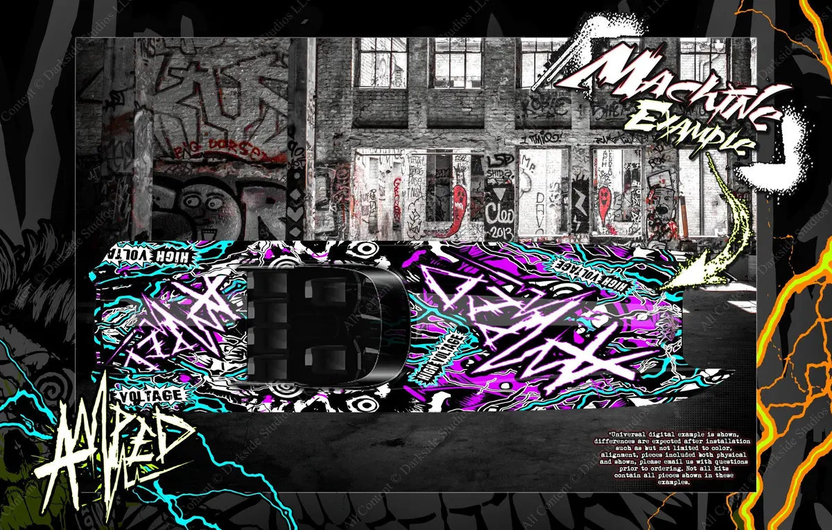 'Amped' Graphics Wrap Skin Decal Kit Fits Traxxas Spartan 5711X / 5764 1