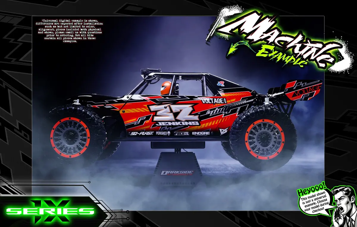 'Series 1X' Themed Graphics Skin Kit Fits Losi® | Desert Buggy Xl | Desert Buggy Xl 2.0 | Desert Buggy Xl-E | Desert Buggy Xl-E 2.0 1