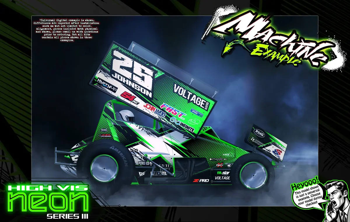 'Neon Series Iii' Themed Graphics Skin Kit Fits Mcallister® | Mercer | Placerville | Port Royal | Velocity 1