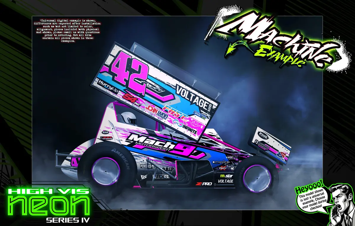 'Neon Series Iv' Themed Graphics Skin Kit Fits Mcallister® | Mercer | Placerville | Port Royal | Velocity 1