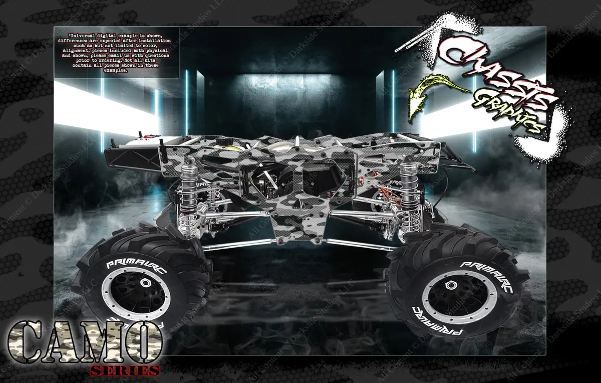 'Camo' Chassis Skin Accessory Hop-Up For Primal Rc Raminator Truck Fits #Prrmt022 #Prrmt021 #Prrmt020 1