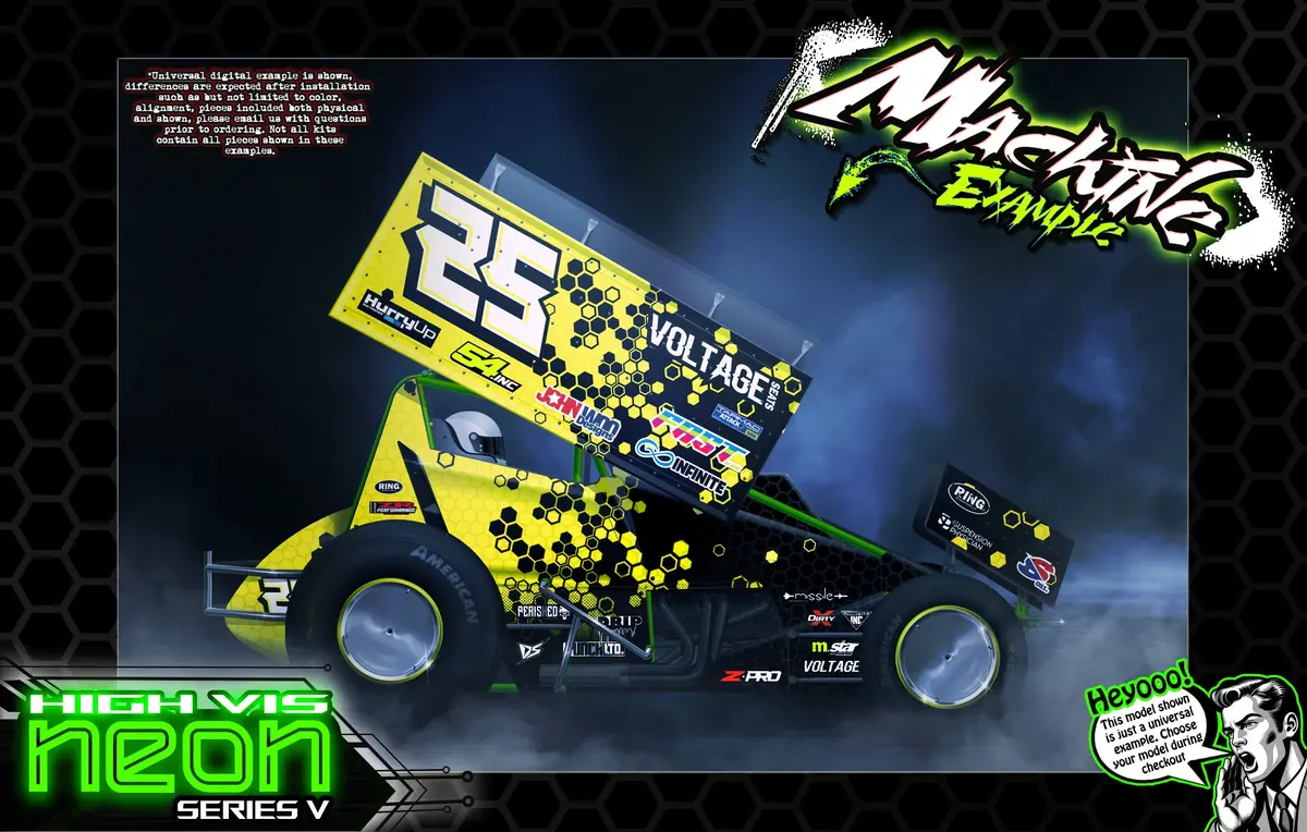'Neon Series V' Themed Graphics Skin Kit Fits Mcallister® | Mercer | Placerville | Port Royal | Velocity 1