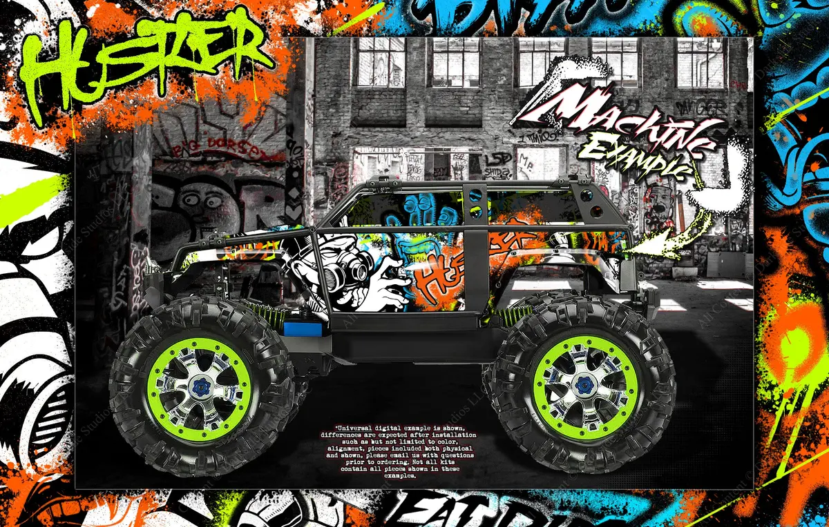 'Hustler' Graphics Skin Decal Kit Fits Traxxas Summit Body #Tra5612 1