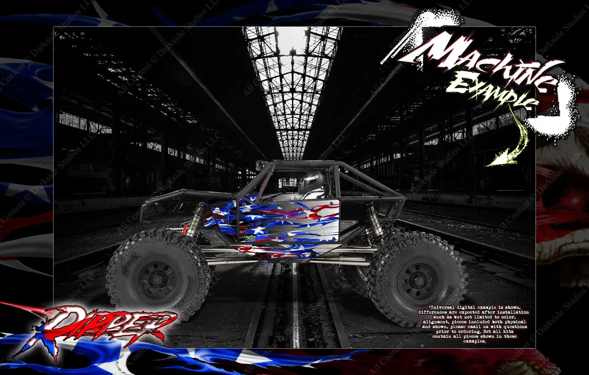 'Ripper' Themed Hop-Up Skin Graphics Fits Axial Capra Body, Interior And Chassis 1