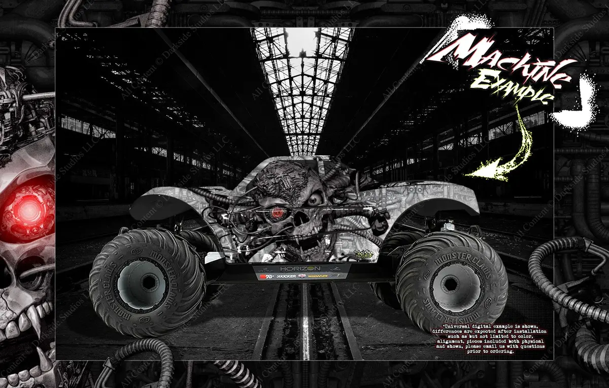 'Machinehead' Hop Up Skin Graphics Wrap Fits Losi Mtxl Monster Truck Body # Los250105 1