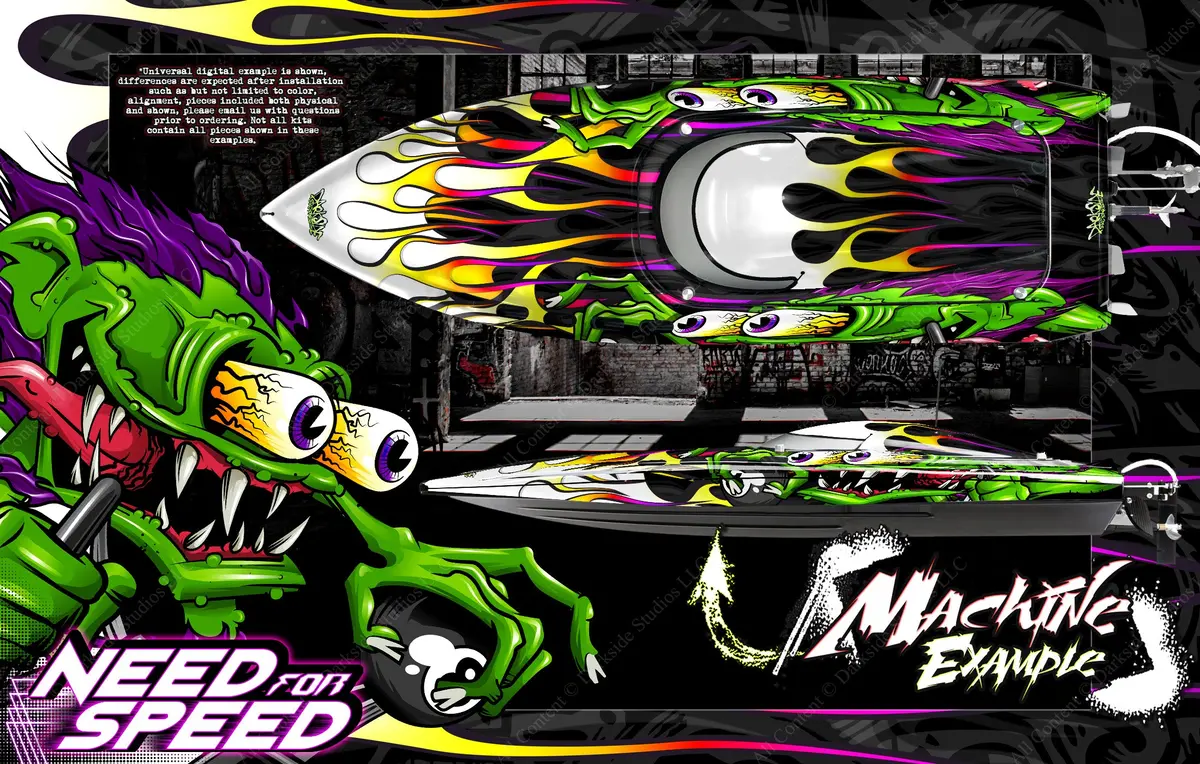 'Need For Speed' Graphics Wrap Skin Decal Kit Fits Traxxas Spartan 5711X / 5764 1