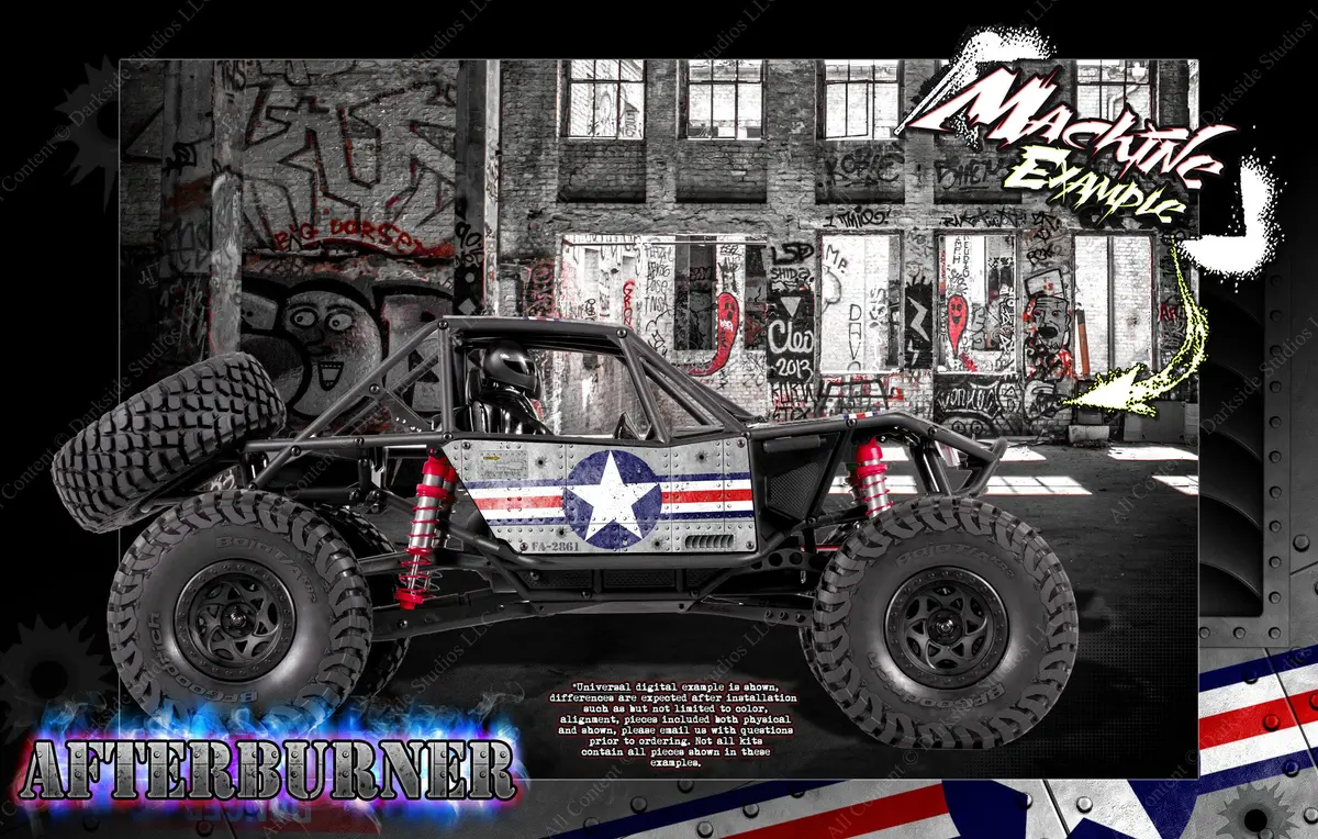 'Afterburner' Graphics Kit Fits Axial Rr10 Bomber Stock Lexan Body Panels #Ax90053 1