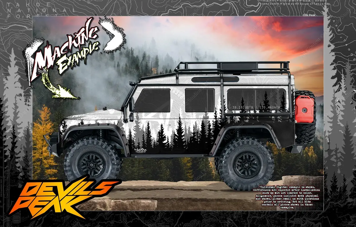 'Devils Peak' Graphics Skin Decal Kit Fits Traxxas Trx-4 Defender Sport Bronco 1