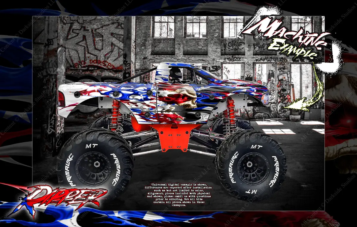 Primal Rc Raminator Monster Truck Wrap 'Ripper' Graphics Hop-Up Decal Kit 1