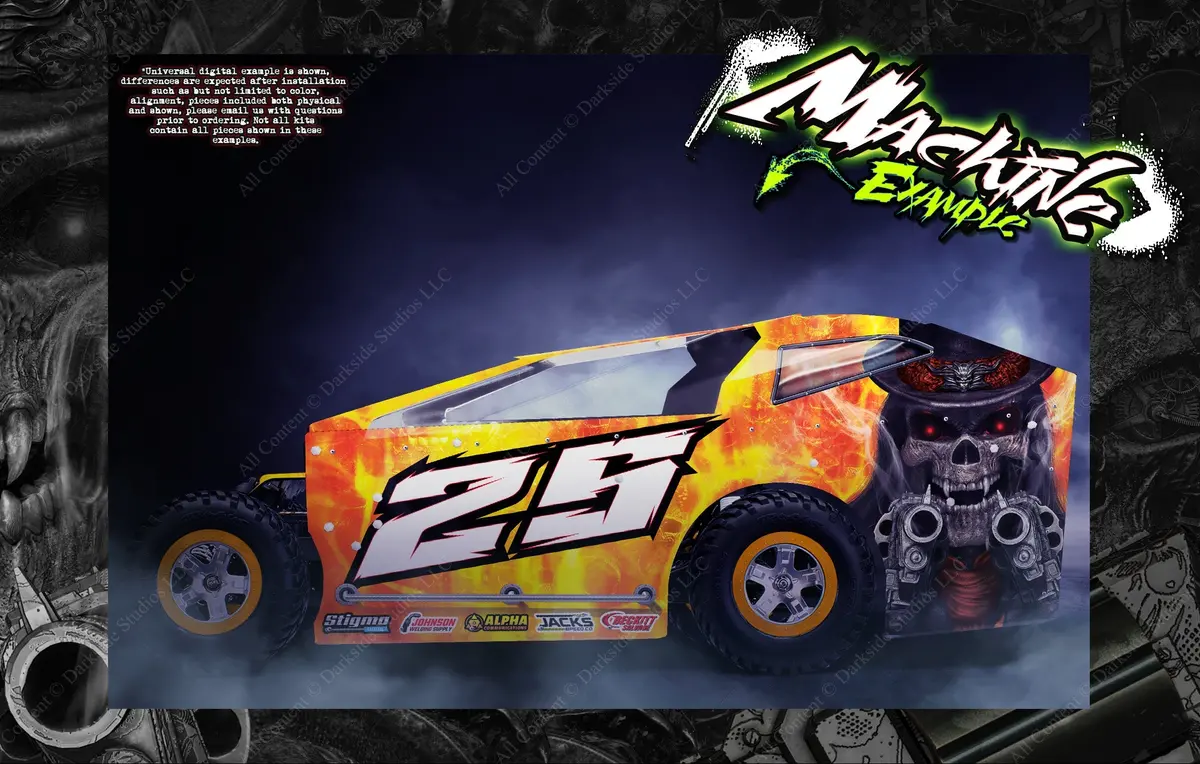 'The Outlaw' Customizable Decal Skin Kit Fits Excelerate Mudboss Body #Xce-0500 Graphics Wrap 1
