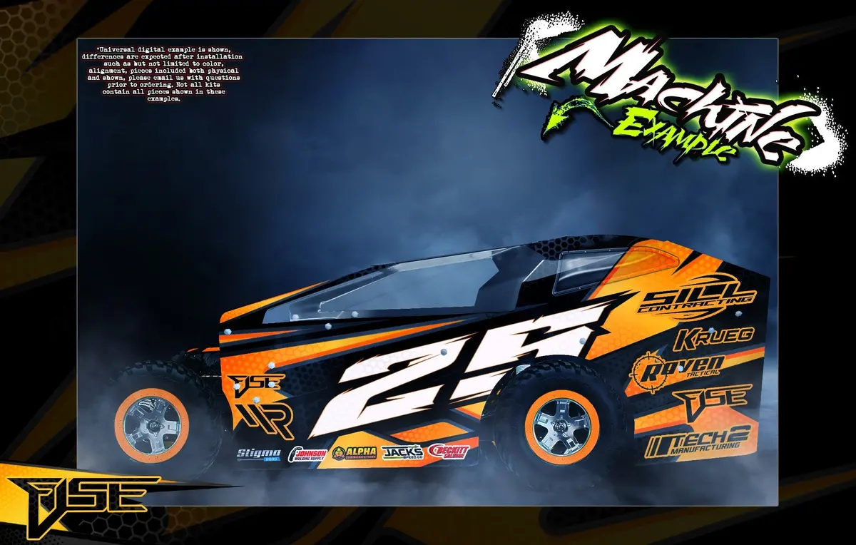 'Fuse' Themed Wrap Fits Jbody Rc® | Crate Late Model | Mini Mudboss | Mudboss 1