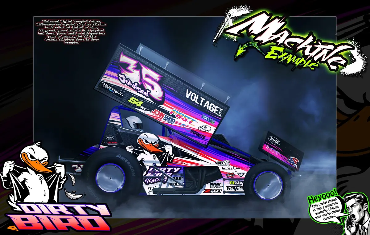 'Dirty Bird' Themed Graphics Skin Kit Fits Mcallister® | Mercer | Placerville | Port Royal | Velocity 1